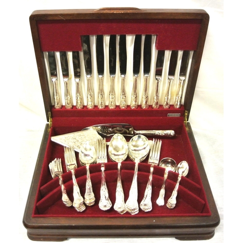 208 - Canteen of Newbridge Kings pattern cutlery in fitted case