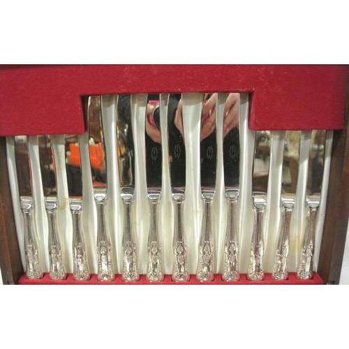 208 - Canteen of Newbridge Kings pattern cutlery in fitted case