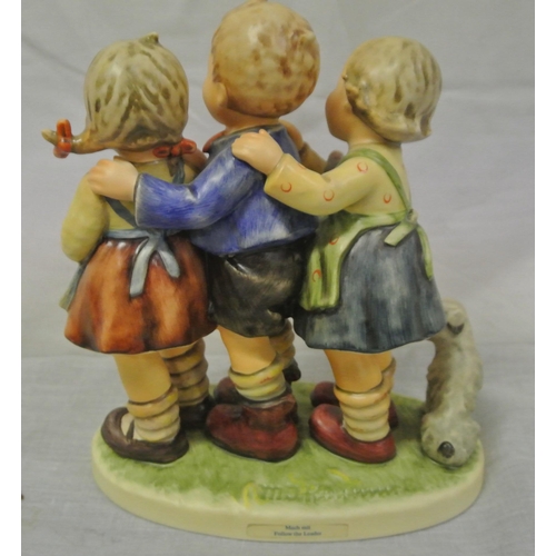 254 - Hummell figure 'Follow the leader' on oval base, with original box