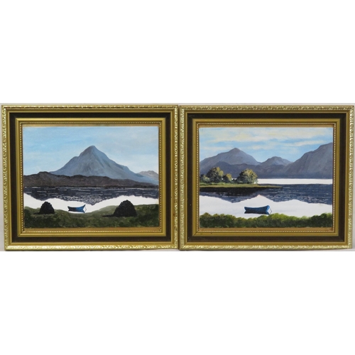 28 - Gerry Dillon 'West of Ireland studies' pair of oils on board, 18x24cm each, signed