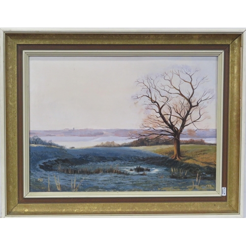 29 - Margaret Brown 'Landscape with river' oil on canvas 40x55cm, initialled