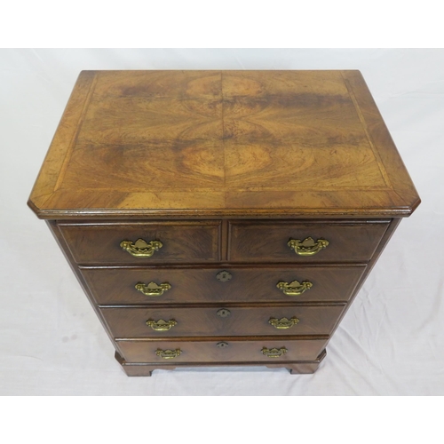 301 - Edwardian design walnut television cabinet with fold-up front, brass drop handles, drawer under with... 