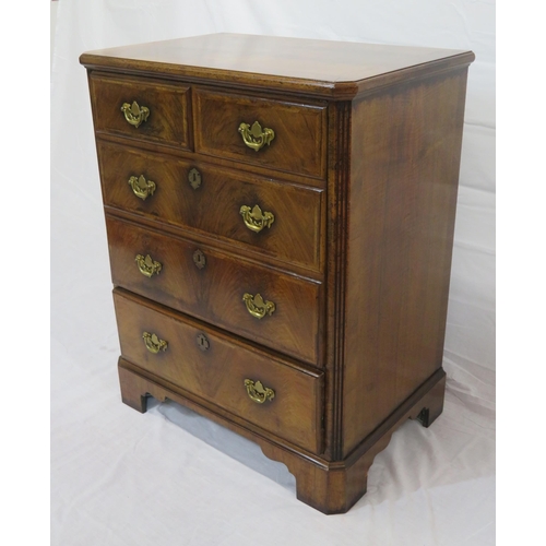 301 - Edwardian design walnut television cabinet with fold-up front, brass drop handles, drawer under with... 