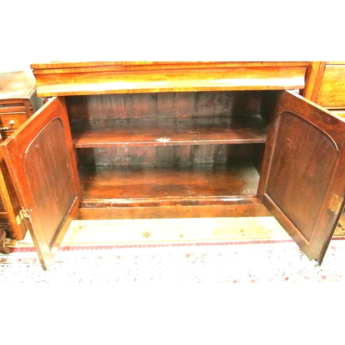 305 - Victorian mahogany bookcase with glazed doors, shelving, drawer, press under, on plinth