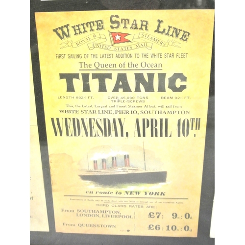 323 - Assorted lot of Titanic memorabilia framed