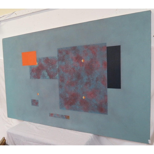 38 - Modernist school 'Abstract' oil on canvas, 92x152cm