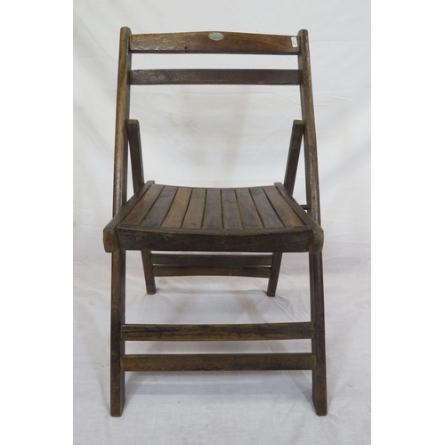 381 - Edwardian style folding chair with lathed seat