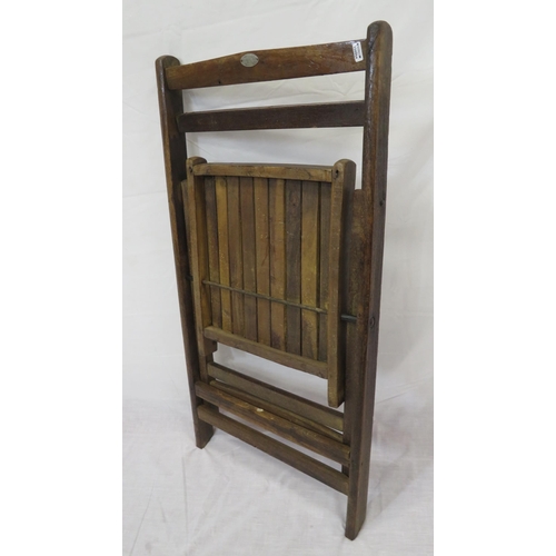 381 - Edwardian style folding chair with lathed seat