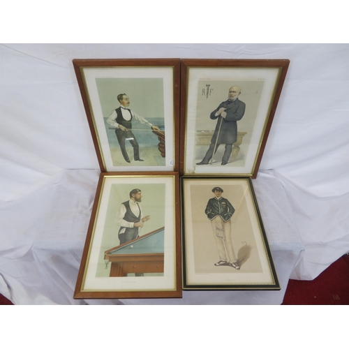 4 - Set of 4 Vanity fair 'Spy' prints 'Pembroke, Champion, Champion 1885 & French Republic', 32x19cm, ea... 