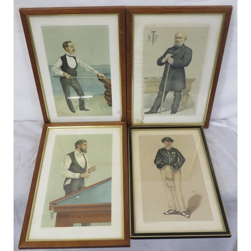 4 - Set of 4 Vanity fair 'Spy' prints 'Pembroke, Champion, Champion 1885 & French Republic', 32x19cm, ea... 