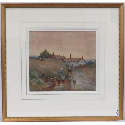44 - John Sinclair 'At the well' watercolour 23x26cm, signed