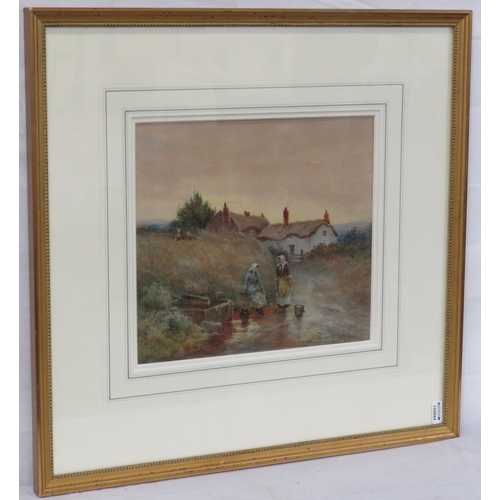 44 - John Sinclair 'At the well' watercolour 23x26cm, signed