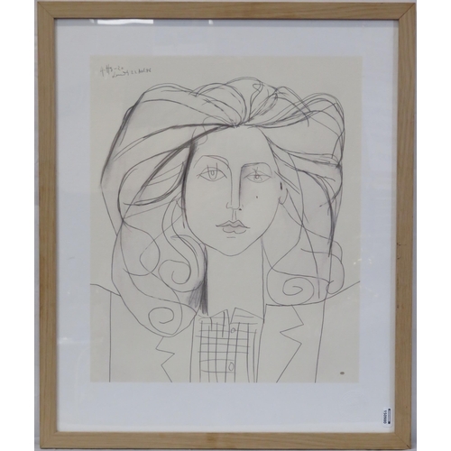 50 - Pablo Picasso 'Francoise with a garland' limited edition giclee print 41x32cm, stamped