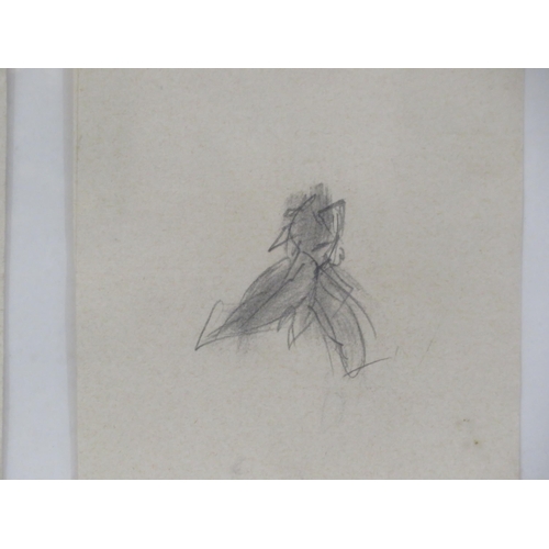 6 - English school 'Goldfish' x 5 pencil sketches, 28x90cm overall
