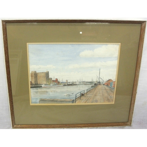 60 - Neil Daly 'River Lee from Horgans Quay' watercolour, 27x37, signed