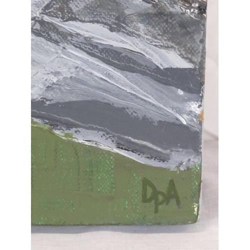 8 - DP Anderson 'Hebridean beach & Coastline' pair of oils on canvas, 30x30cm each, initialled