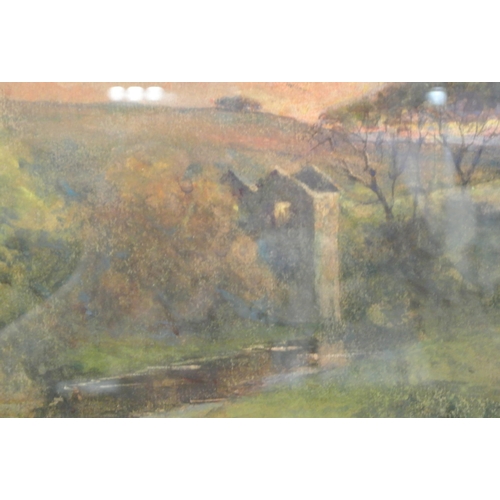 92 - Harry Scully R.H.A. (1863–1935)
'An Old Millhouse' watercolour on paper, 23x30cm. Signed and dated 1... 