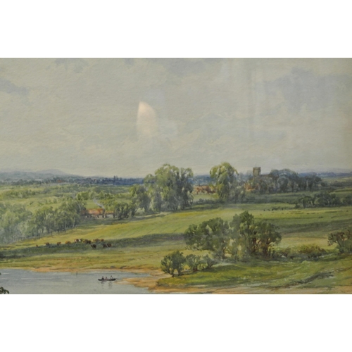 95 - John Faulkner RHA (1835-1894)
'Among the Blackberries'
Watercolour on paper 97x43cm, 
Signed and ins... 