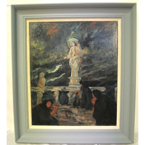 98 - Grace Henry HRHA (1868-1953) 'A Storm at Sea, Madonna della Sagraèto, Chioggia'
Oil on canvas laid o... 