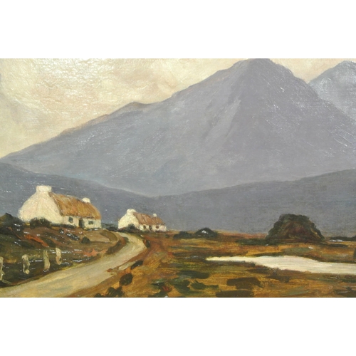 99 - Paul Henry RHA (1876–1958)
'Hillside Cottages, Connemara'
Oil on board 46x56cm

Signed bottom right ... 