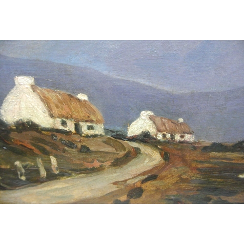 99 - Paul Henry RHA (1876–1958)
'Hillside Cottages, Connemara'
Oil on board 46x56cm

Signed bottom right ... 