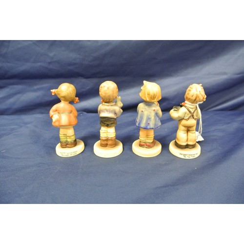 342 - 4 Hummel figures of children, by Goebel, Germany