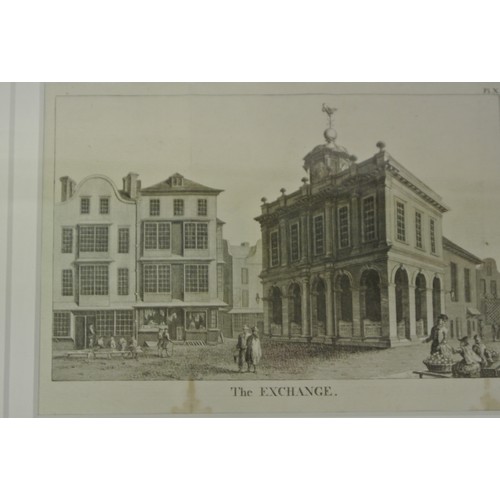 64 - Irish school 'The Exchange, Cork' lithograph, 14x18cm