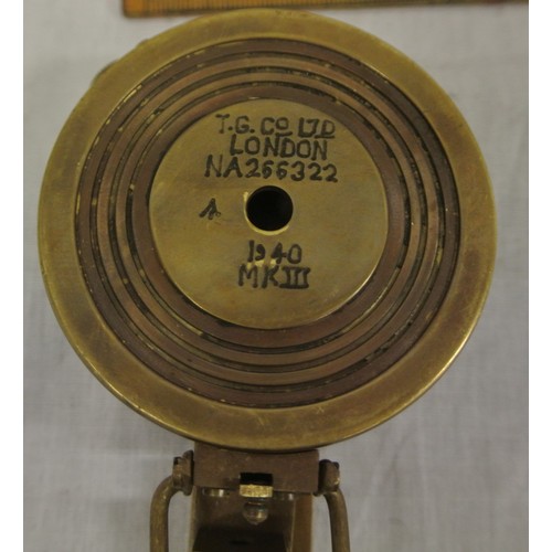 243 - Mariners Deteriorating radium compass, c. 1940 MK111 T G.&Co London