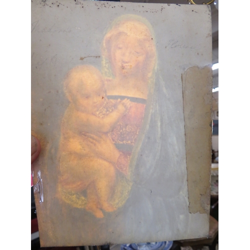 81 - After Rapheael 'La Madonna del Granduca' watercolour 19.5x14.5cm