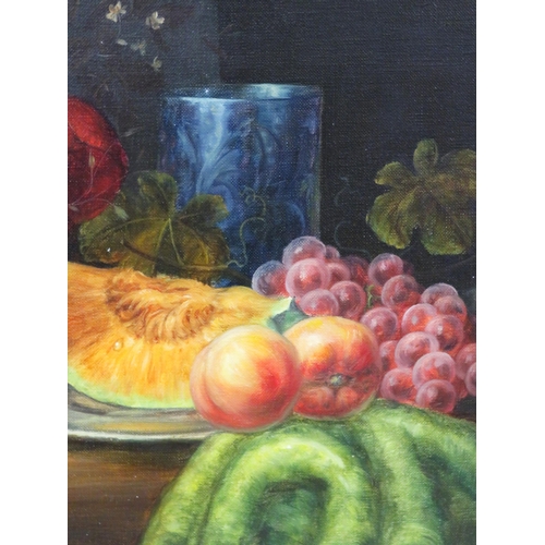 24 - Van Bruyn 'Still life study' oil on canvas, 50x60cm, signed verso