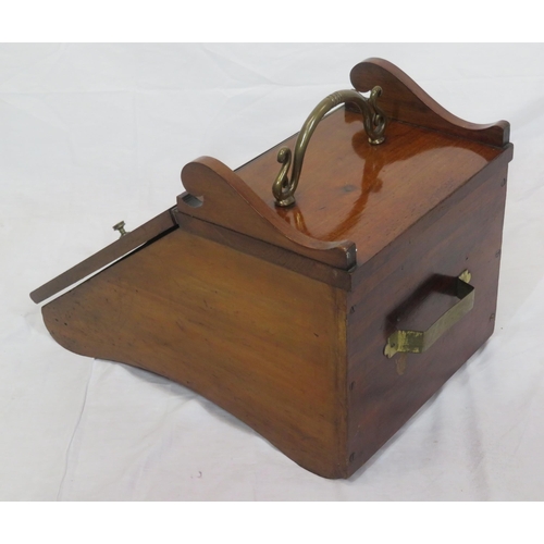 204 - Edwardian mahogany fuel box with lift-up lid