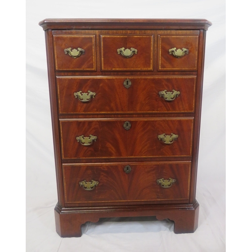 206 - Edwardian design inlaid & crossbanded mahogany television cabinet, having fold up & in front, with b... 