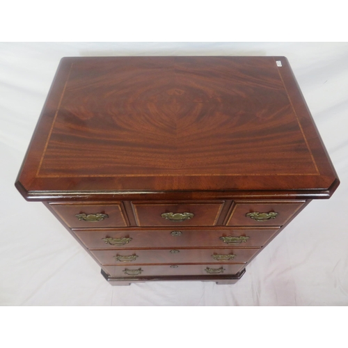 206 - Edwardian design inlaid & crossbanded mahogany television cabinet, having fold up & in front, with b... 