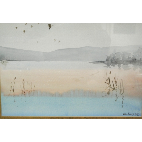 36 - Alan Beers 'Clea Lough, Co Down' watercolour 24x35cm, signed and dated