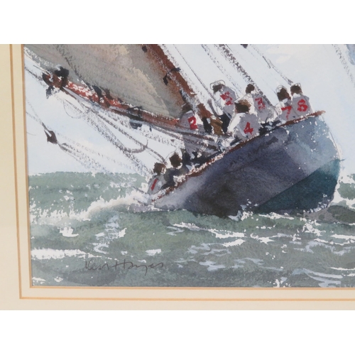 39 - Ken Hayes 'Luffing' watercolour 24x35cm signed