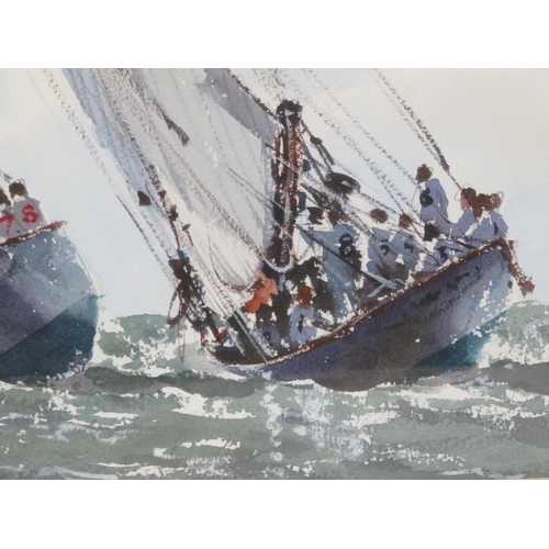 39 - Ken Hayes 'Luffing' watercolour 24x35cm signed