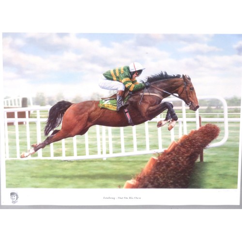 58 - Stephen Smith 'Istabraq, out on his own' limited edition print, 38x57cm, signed