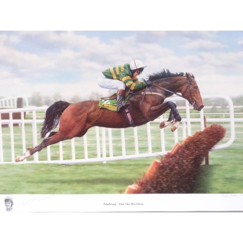 58 - Stephen Smith 'Istabraq, out on his own' limited edition print, 38x57cm, signed