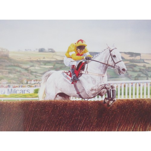 56 - Stephen Smith 'One Man (Ire) Brian Harding, Queen Mother Champion Chase' limited edition print, 40x5... 