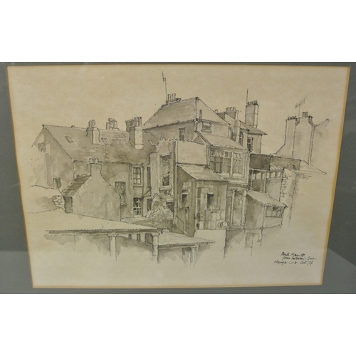 27 - John Mangan 'South Main St, from Sullivans Quay' pencil & wash 25x34cm signed