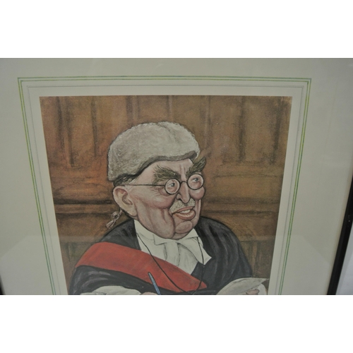 30 - Ralph Sallon 'The Hon Mr Justice Sachs' caricature print 33x22cm