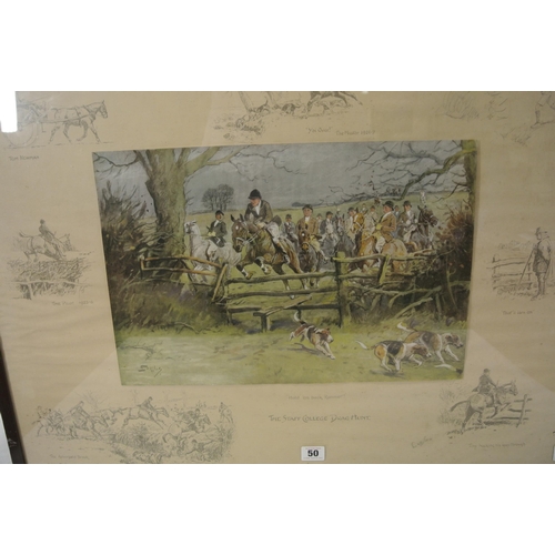 50 - Snaffles (Charles Johnson Payne) 'The Staff College Drag Hunt' print 55x75cm