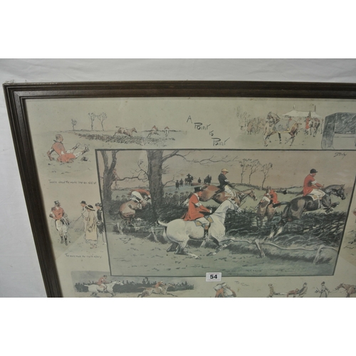 54 - Snaffles (Charles Johnson Payne) 'A Point to Point' print, 45x68cm