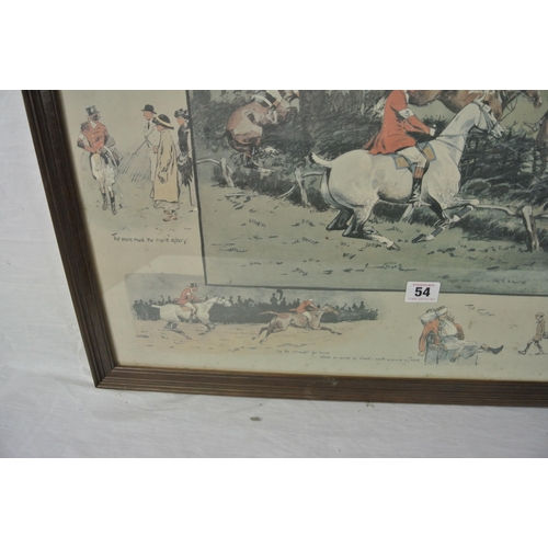 54 - Snaffles (Charles Johnson Payne) 'A Point to Point' print, 45x68cm