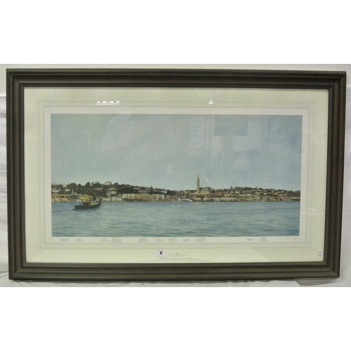 8 - Mark Hathaway 'Cove of Cork' print 38x78cm signed