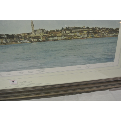 8 - Mark Hathaway 'Cove of Cork' print 38x78cm signed