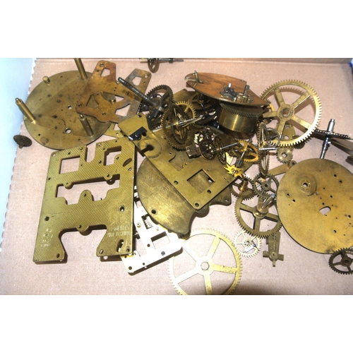 101 - Assorted lot of clock parts, etc., in 3 boxes