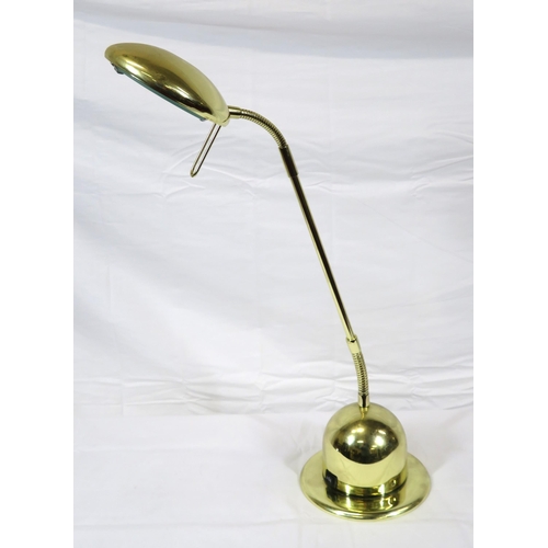 163 - Brass electric desk lamp with adjustable light