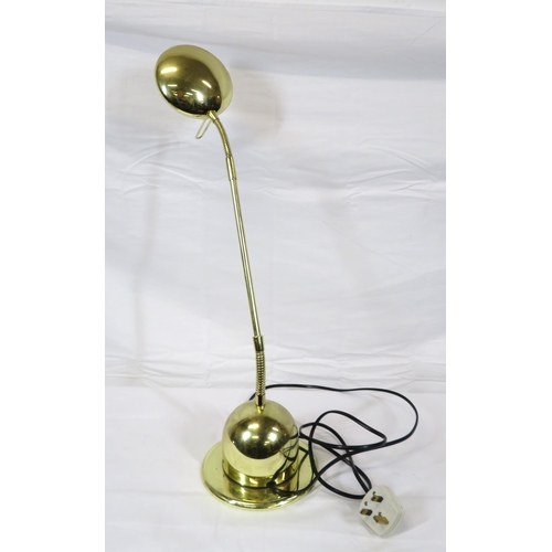 163 - Brass electric desk lamp with adjustable light
