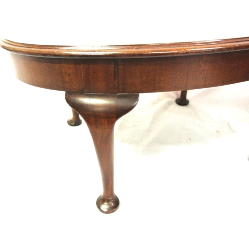 166 - Victorian oval mahogany occasional or coffee table with cabriole legs